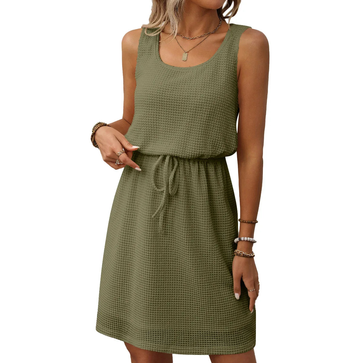 1. Clothing Drawstring Tank Dress