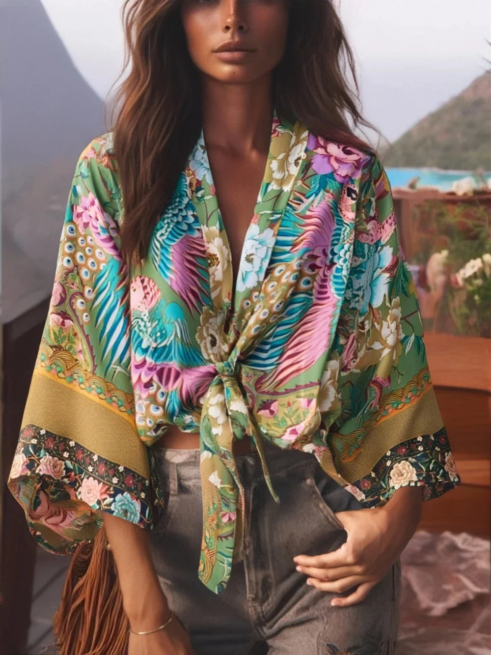 1. Clothing Boho Kimono Top
