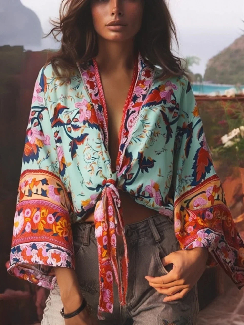 1. Clothing Boho Kimono Top